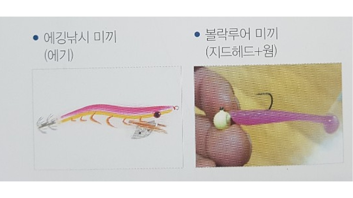 루어낚시 미끼 사진입니다