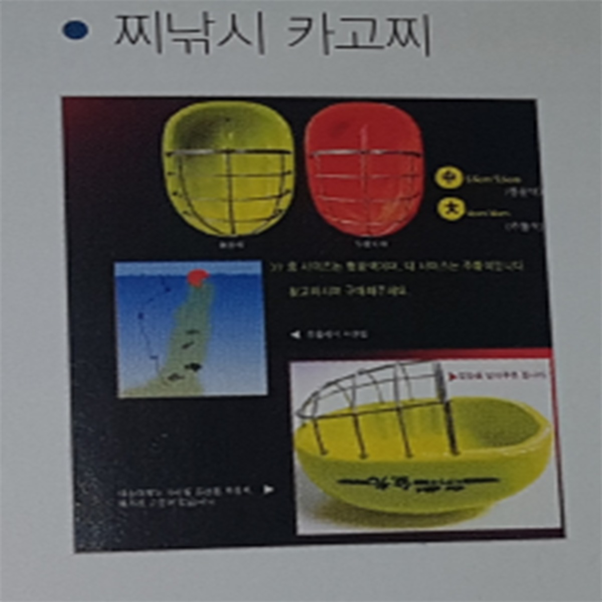 찌낚시 카고찌 사진입니다