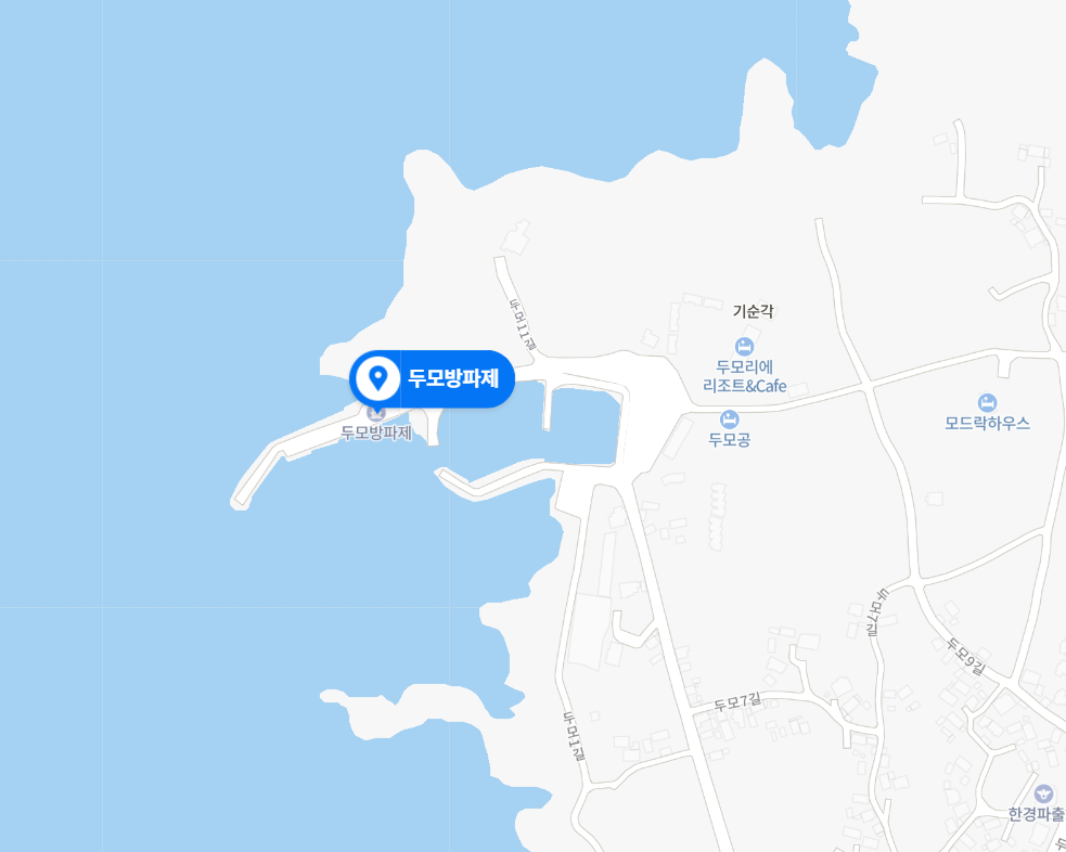 두모방파제 위치 지도 사진 입니다.