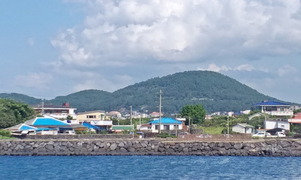 화북포구에서 바라본 마을입니다.