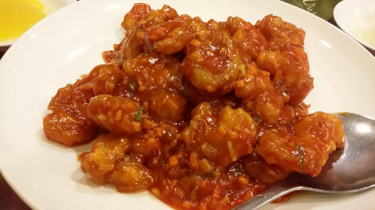 이화원중국집 칠리새우 입니다
